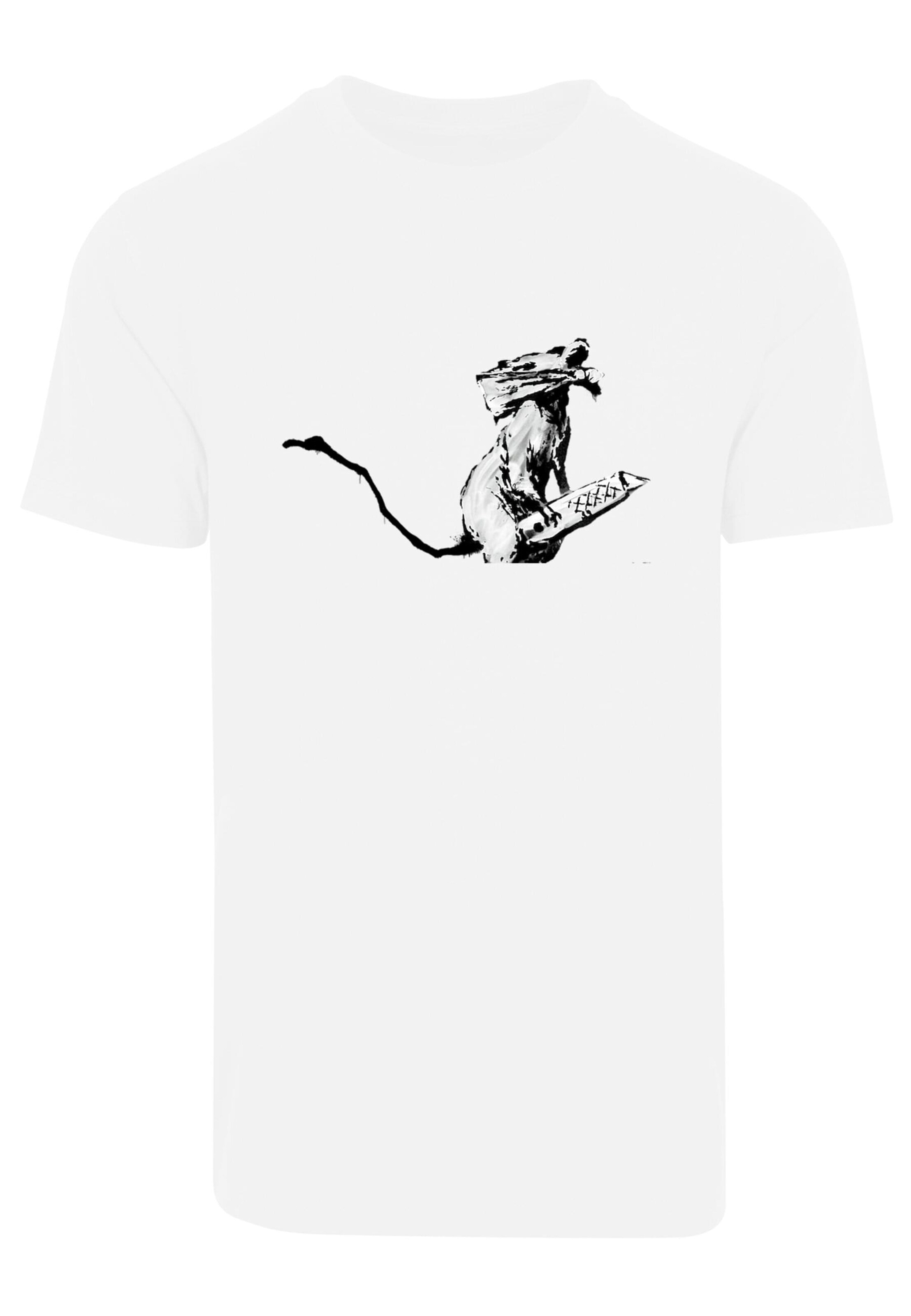 T-Shirt 'Facemask Rat' Merchcode en blanc : devant
