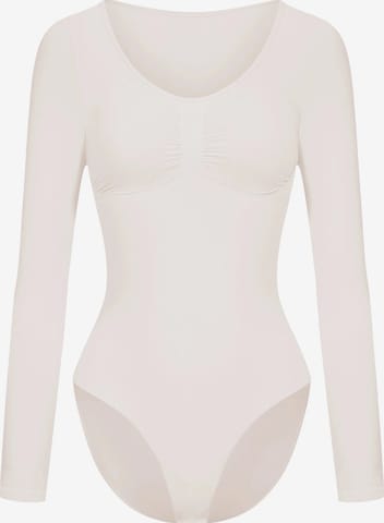 Body modellante 'Bodysuit Sculpting Shapewear Longsleeve mit Slip' di cfab in beige: frontale