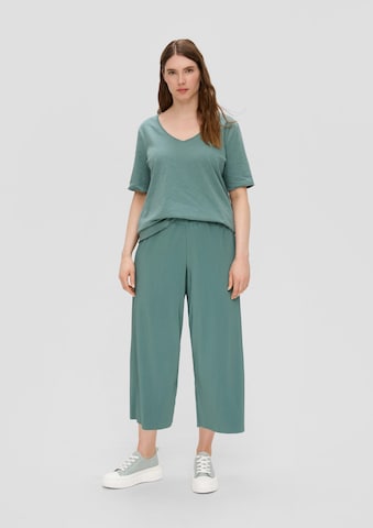 Wide Leg Pantalon s.Oliver Red Label Plus en vert