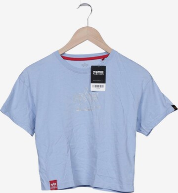 ALPHA INDUSTRIES T-Shirt XS in Blau: predná strana