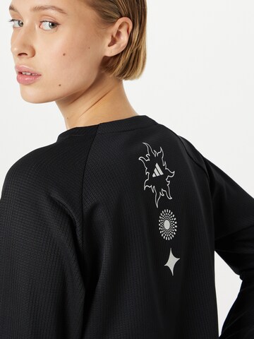 ADIDAS SPORTSWEAR Functioneel shirt 'Run Icons 3-Stripes Warm' in Zwart