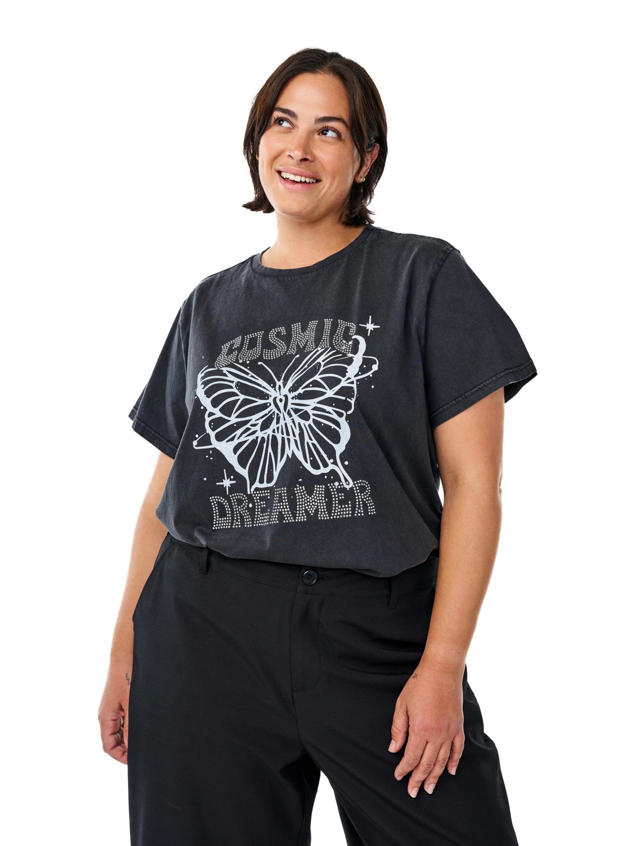 Zizzi Shirts 'EVIBA' i grå: forside