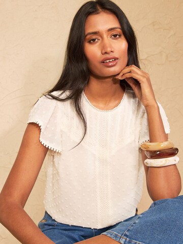 love & roses Blouse in Beige