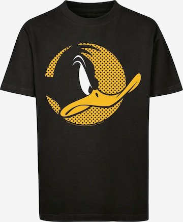 F4NT4STIC T-Shirt 'Looney Tunes Daffy Duck Dotted Cartoon' in Schwarz: predná strana