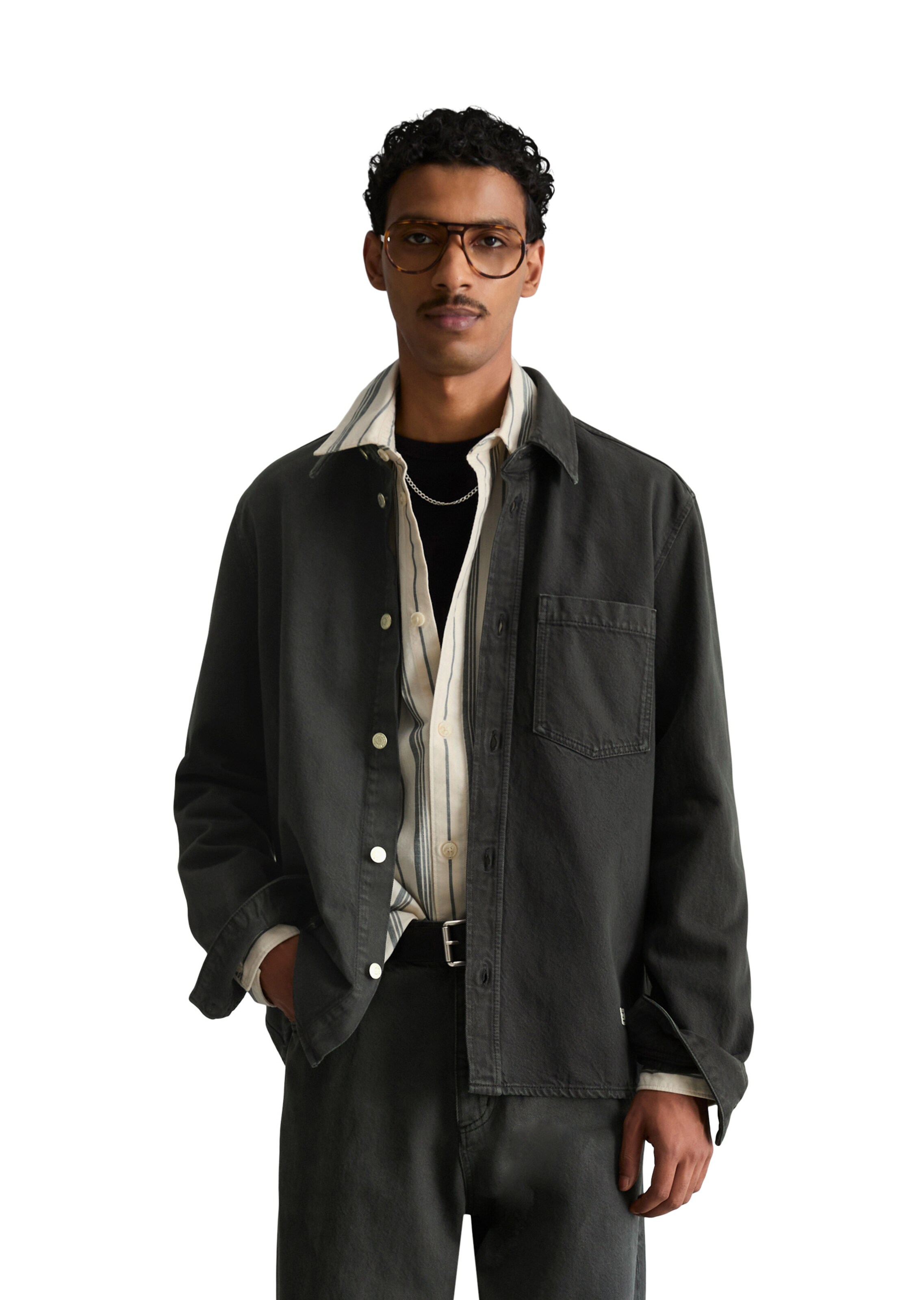 Coupe regular Chemise Marc O'Polo DENIM en vert : devant