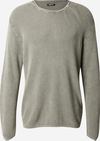 REPLAY Sweater 'Mesh' in Grey: front
