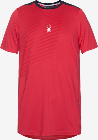 Spyder Functioneel shirt in Rood: voorkant