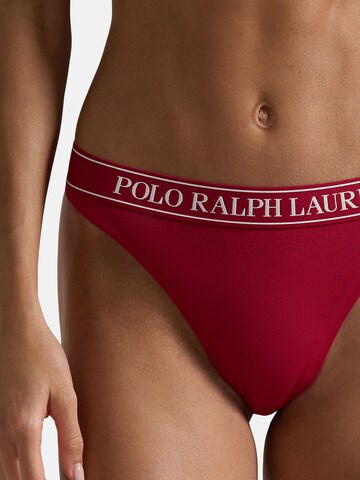 Slip ' Mid Rise Thong ' Polo Ralph Lauren en rouge : devant