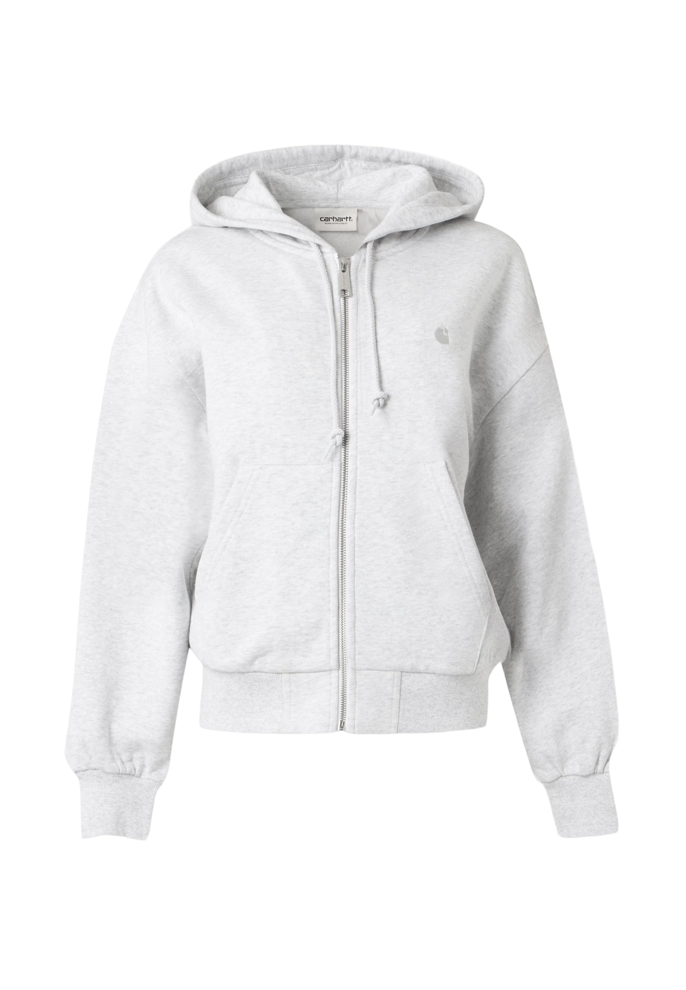 Carhartt WIP Zip-Up Hoodie 'Casey' in Grey: front