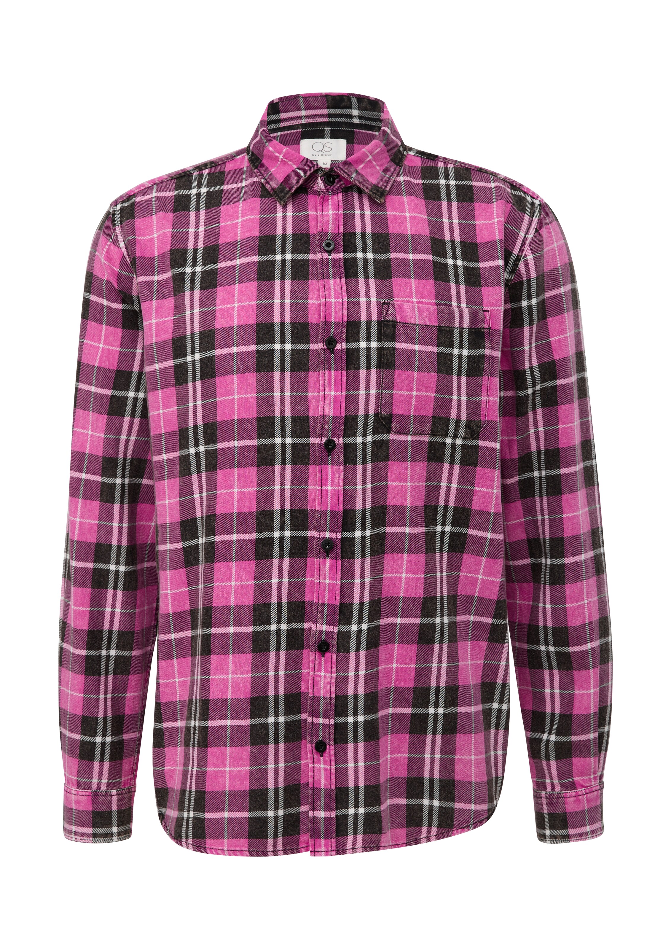 QS Regular fit Button Up Shirt in Pink: front