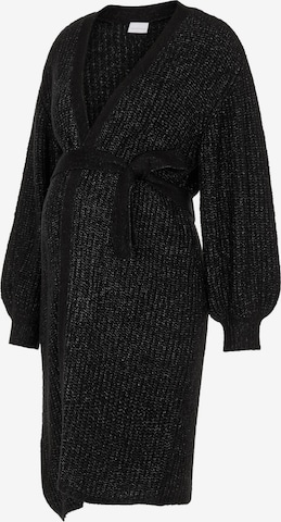 MAMALICIOUS Knit Cardigan 'Linn' in Black: front