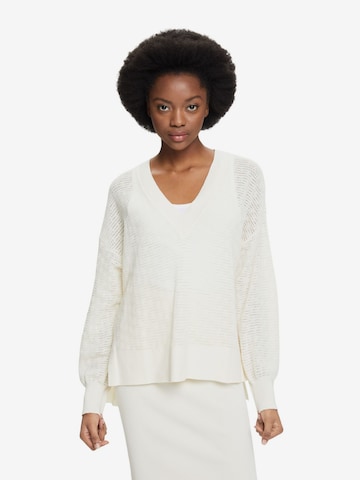 Pull-over ESPRIT en blanc : devant