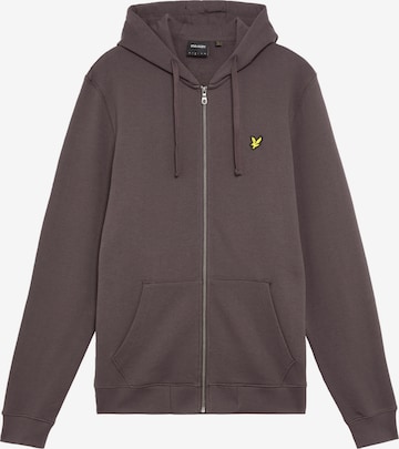 Veste de survêtement Lyle & Scott en marron : devant