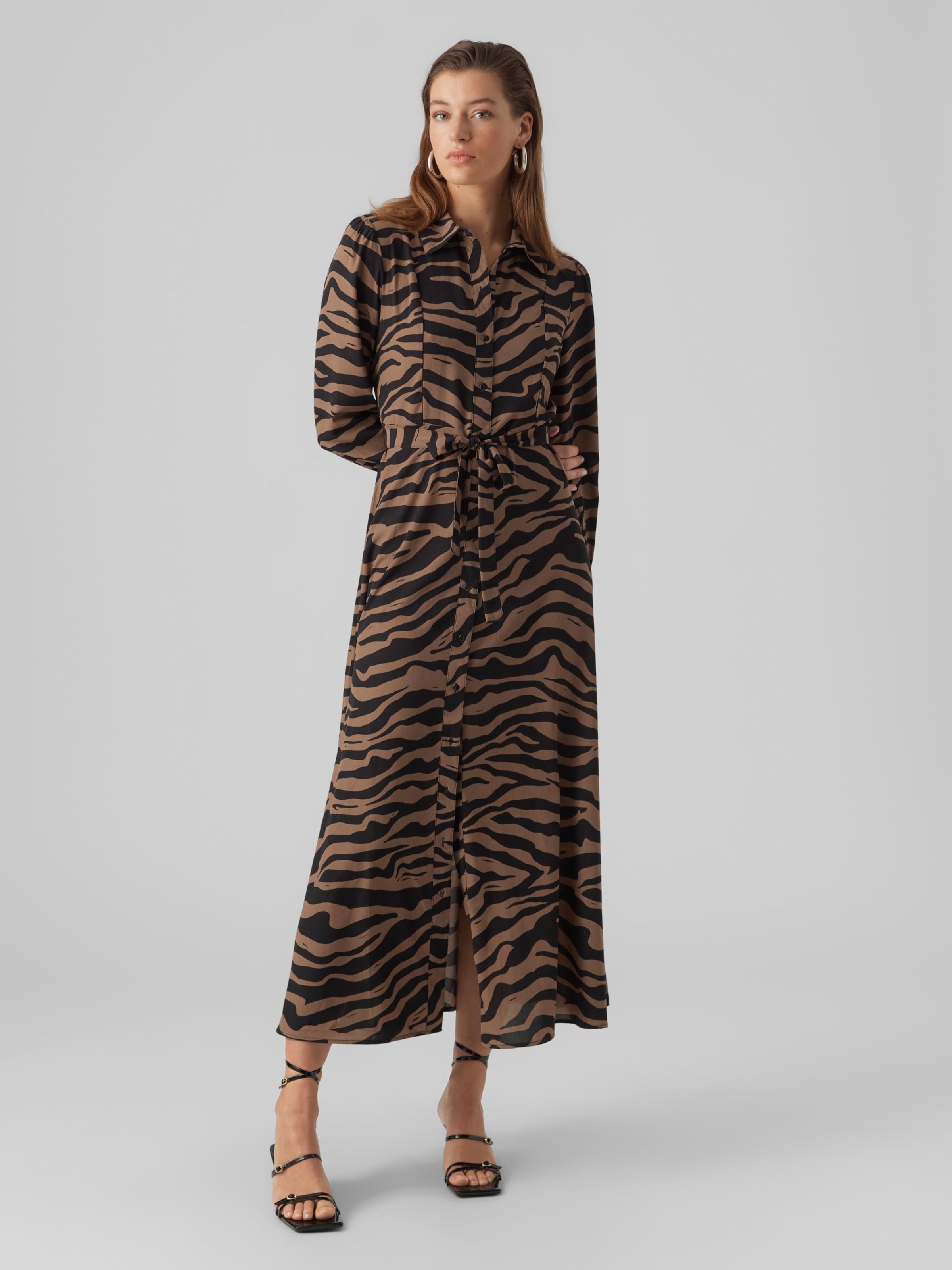 VERO MODA Blousejurk SHILAH NAJA in Bruin ABOUT YOU