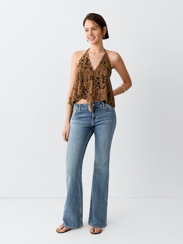 MANGO Flared Jeans 'FLORA' in Blue: front