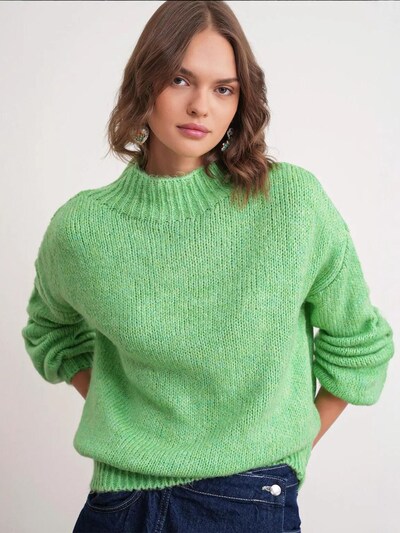 MixRay Pull-over 'Pullover' en S-M en vert, Vue avec produit
