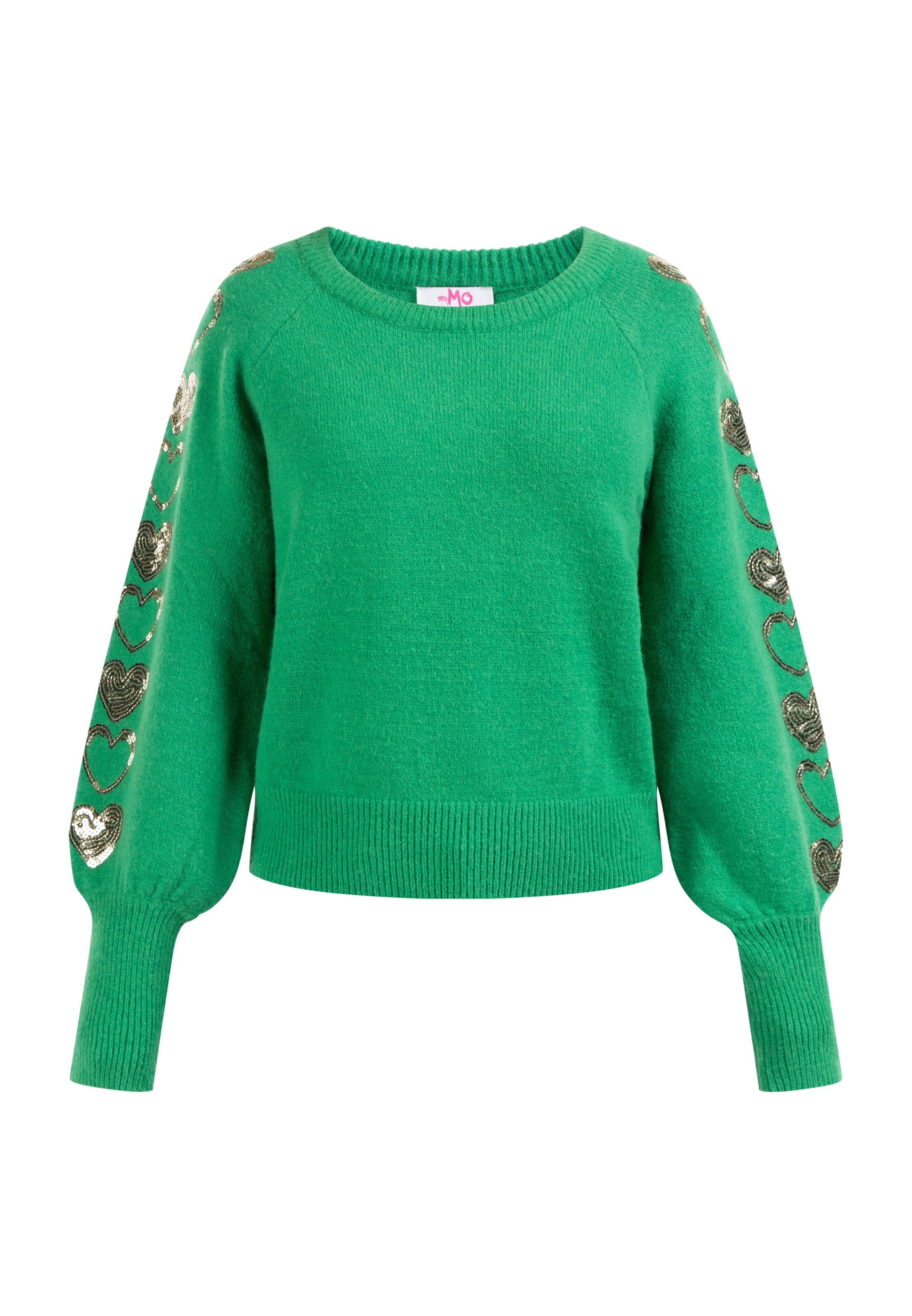 MYMO Pullover 'Nolie' in Grün: Vorderseite