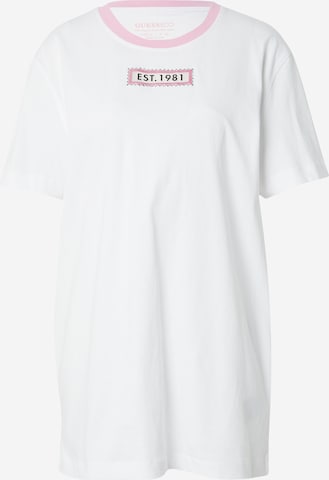 T-shirt GUESS en blanc : devant