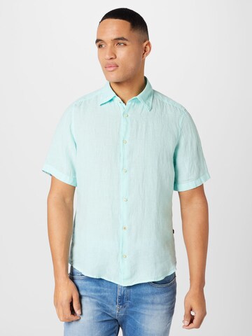 BOSS Regular fit Button Up Shirt 'Rash' in Blue: front