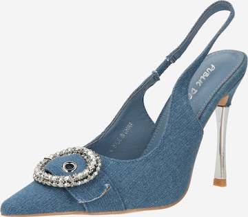 Public Desire Γόβες slingback 'CONFESSION' σε μπλε: μπροστά