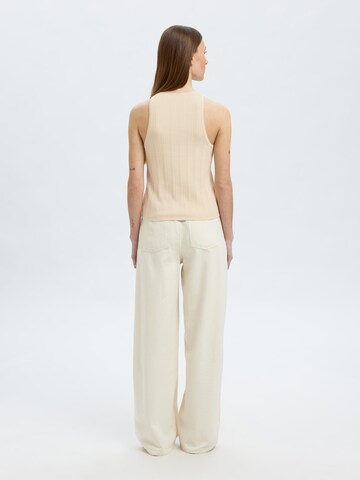 SELECTED - Chaleco de punto en beige