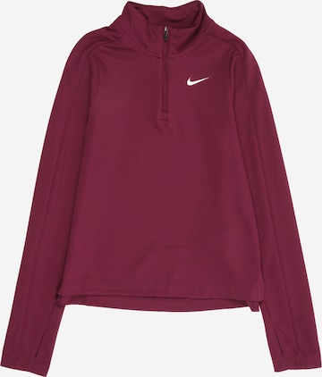 NIKE Funkcionalna majica | rdeča barva: sprednja stran