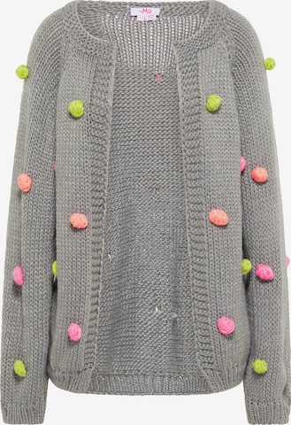 MYMO Knit Cardigan in Grey: front