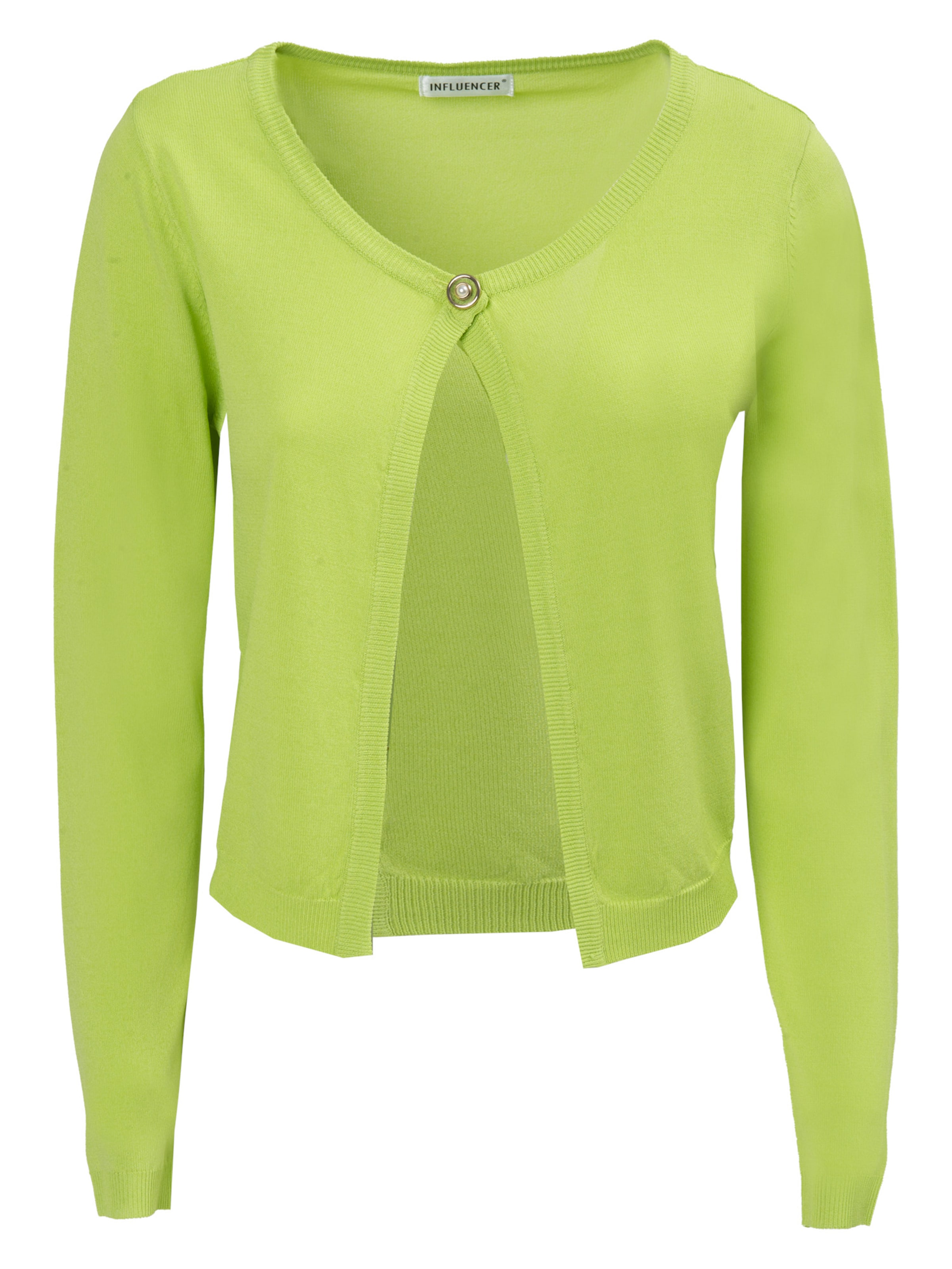 Influencer Knit cardigan in Green: front