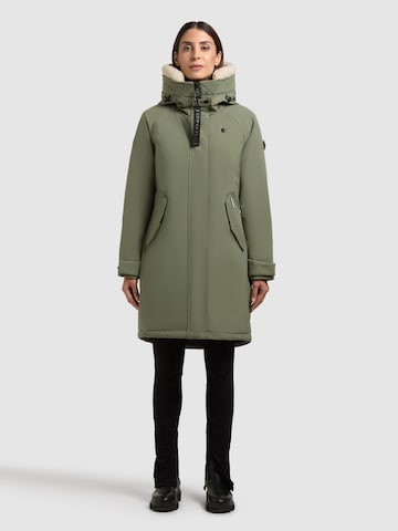 khujo - Sobretudo de inverno 'Semie3' em verde