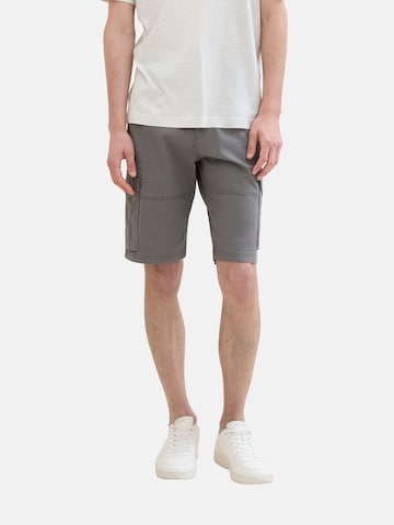 TOM TAILOR Regular Cargo Pants in Grey: front