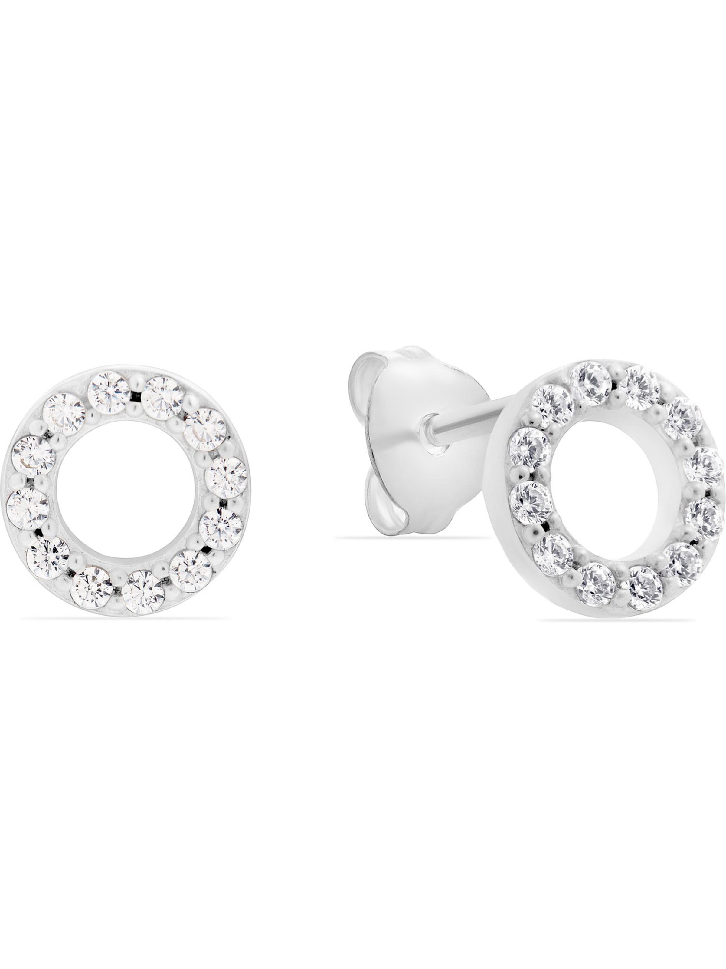 FAVS Earrings in Silver: front