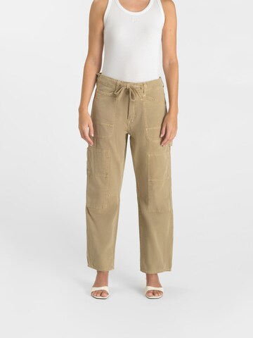 Baggy Pantalon chino Le Temps Des Cerises en beige : devant