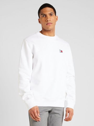 Tommy Jeans Sweatshirt i vit: framsida