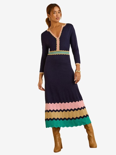 love & roses Úpletové šaty - námořnická modř / cappuccino / smaragdová / růžová, Produkt