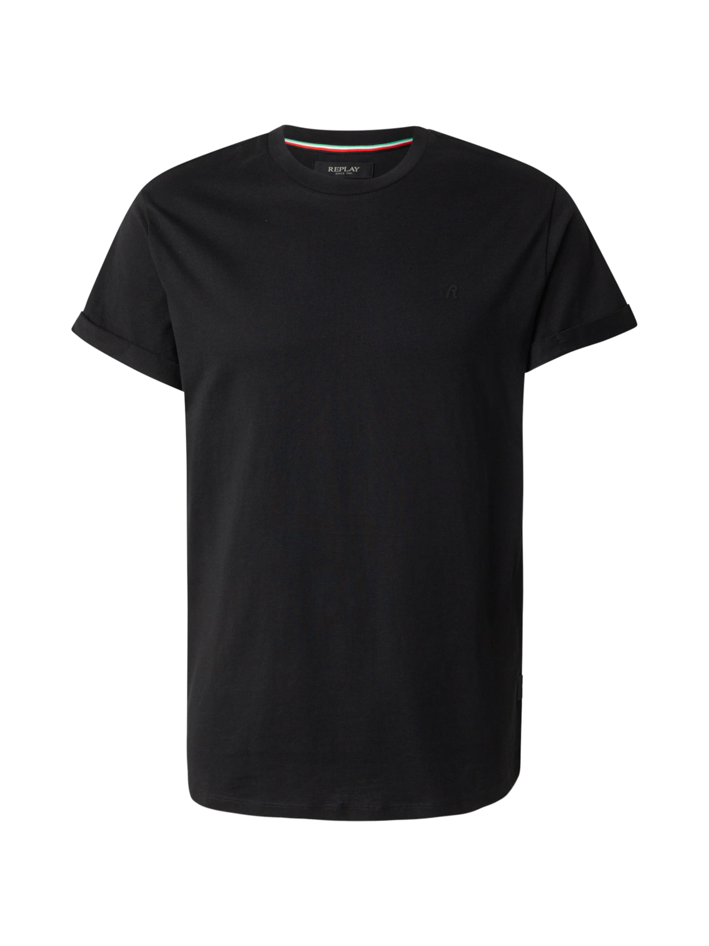 REPLAY Koszulka w kolorze czarny: przód