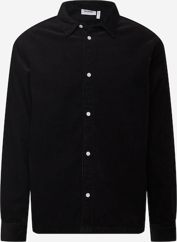 WEEKDAY Button Up Shirt in Black: front