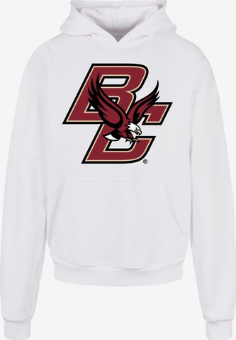Sweat-shirt 'Boston College - Eagles' Merchcode en blanc : devant