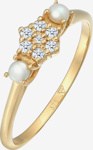 Elli DIAMONDS Ring Diamant, Perlenring in Gold: predná strana