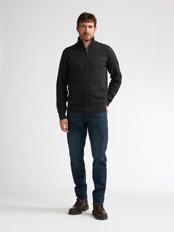 Petrol Industries Strickjacke 'Melierte' in Schwarz