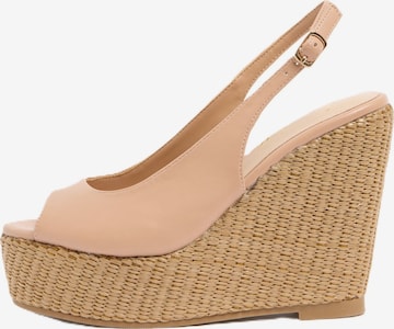 Sandales Lipsy en beige : devant