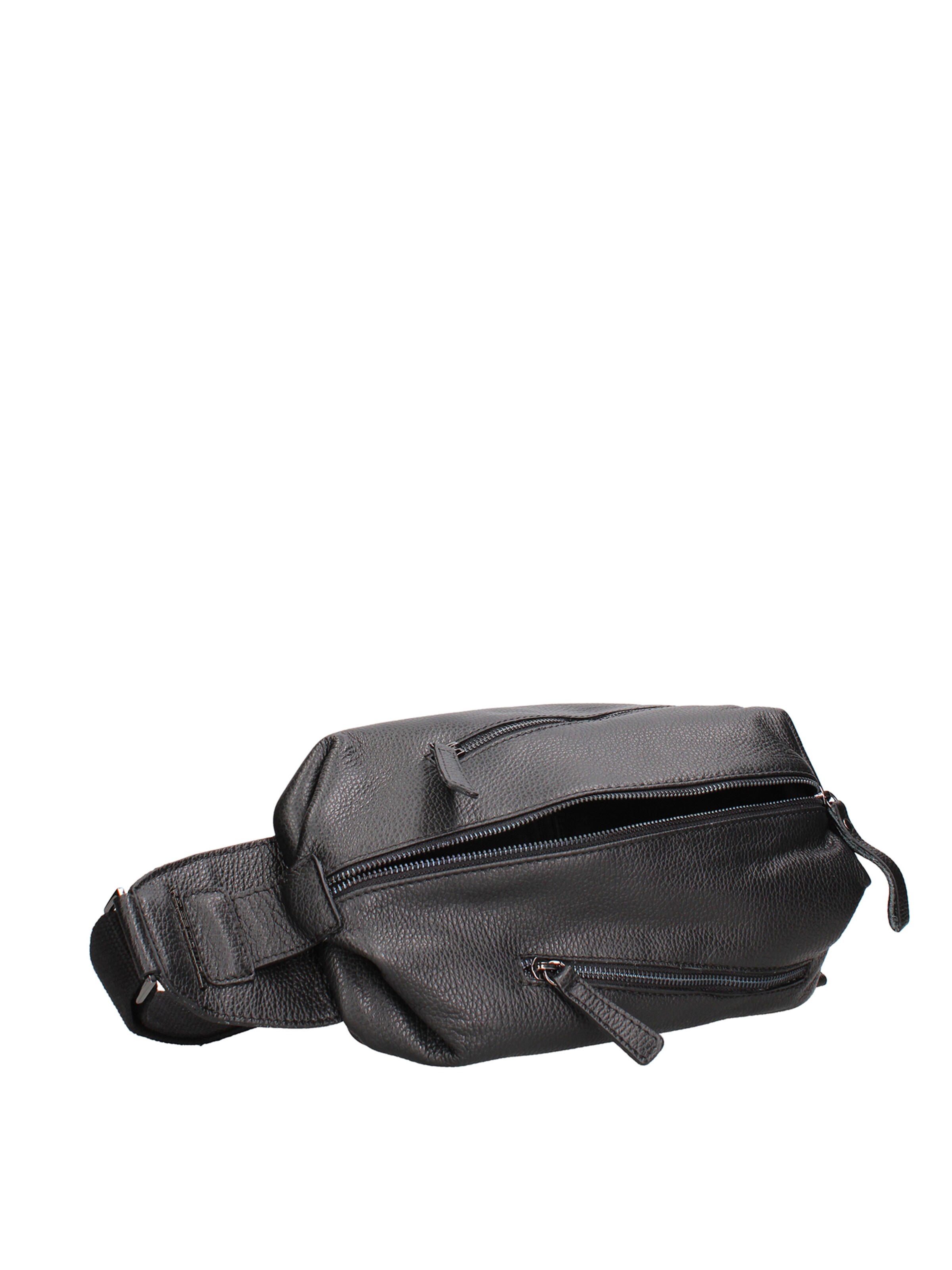 Borsa a tracolla 'Borsa a Tracolla Uomo Vera Pelle con Zip - Made in Italy' di Momo Design in nero