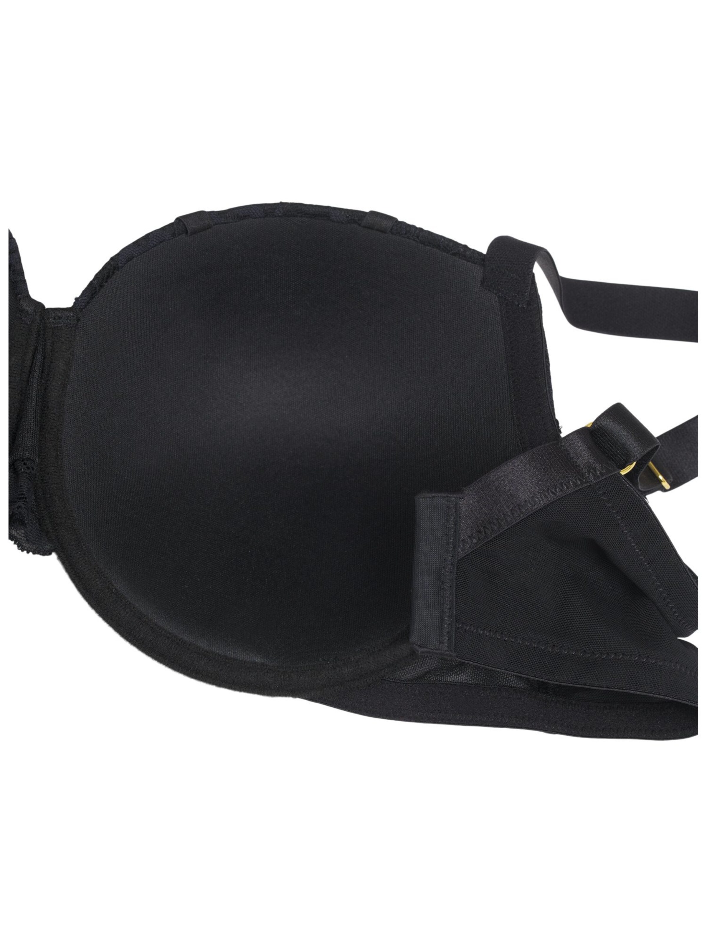 Devoted by Zizzi Balkonetová Podprsenka 'Lsasi' – černá