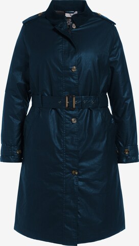 Ulla Popken Between-Seasons Coat in Blue: front