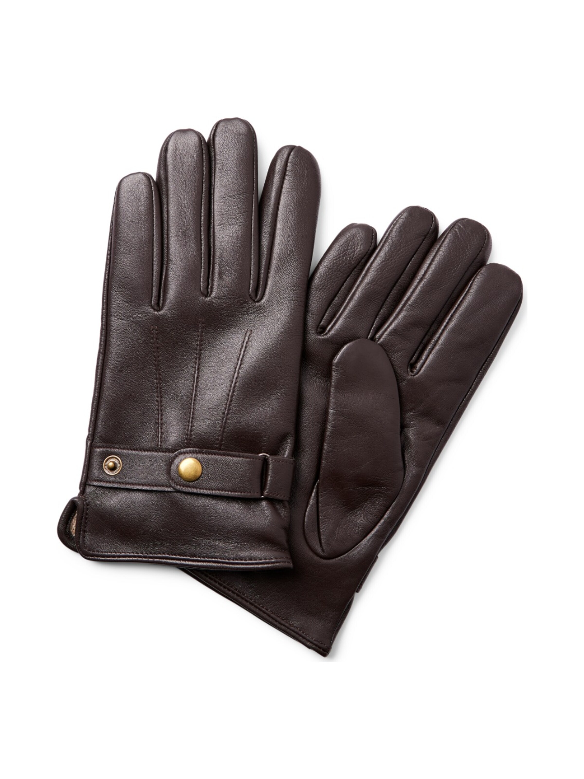 Trendhim Full finger gloves 'Fjeld' in Brown: front
