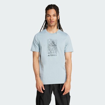 ADIDAS TERREX Functioneel shirt in Blauw: voorkant
