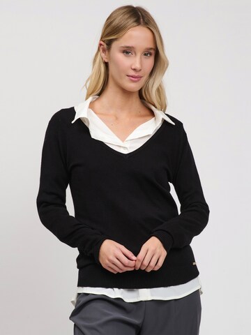 Influencer Sweater in Black: front