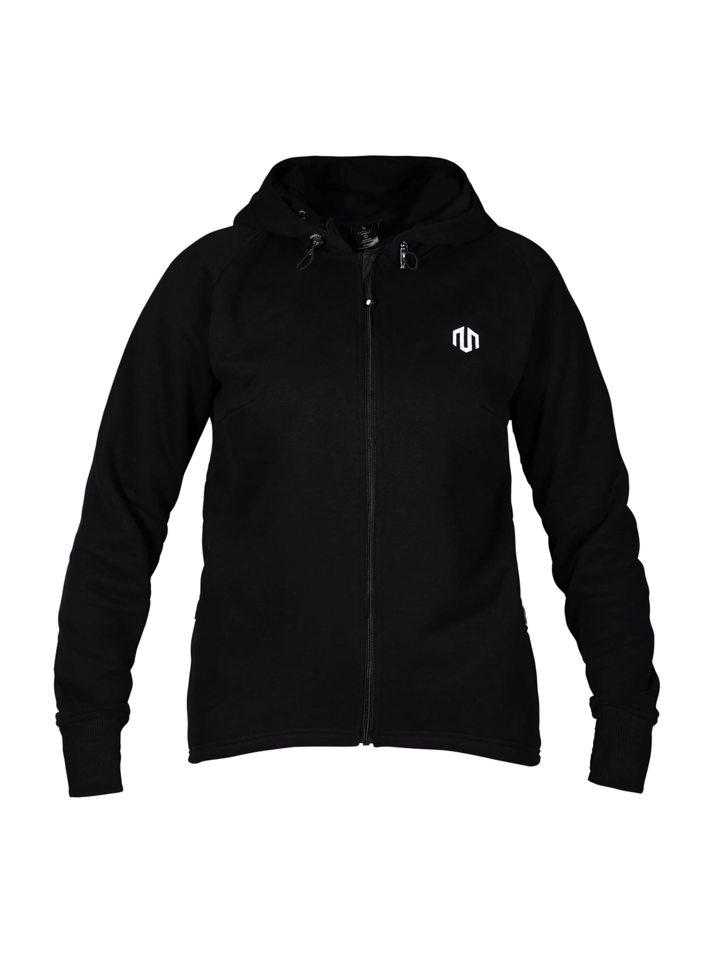 MOROTAI Sportsweatjacke 'Comfy Performance' in Schwarz: Vorderseite