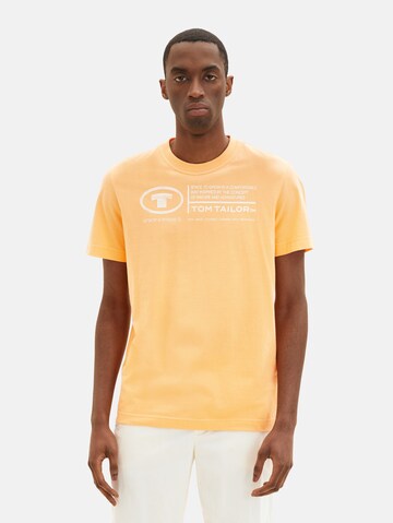 T-Shirt TOM TAILOR en orange : devant