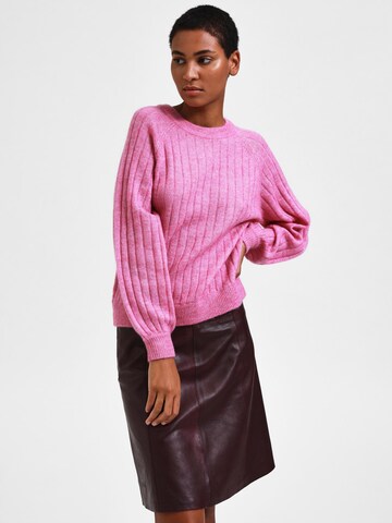 SELECTED FEMME Sweater 'Mola' in Pink: front