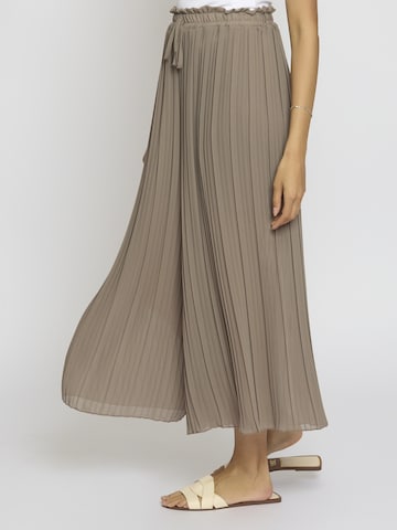 Lilavie Wide leg Broek 'Kimm' in Bruin